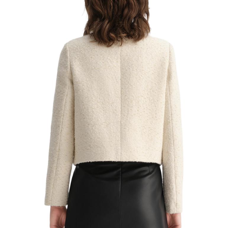 Purchase (Women) KARL LAGERFELD  Beige Double-Breasted Long Sleeve Jacket Coat E37W1547