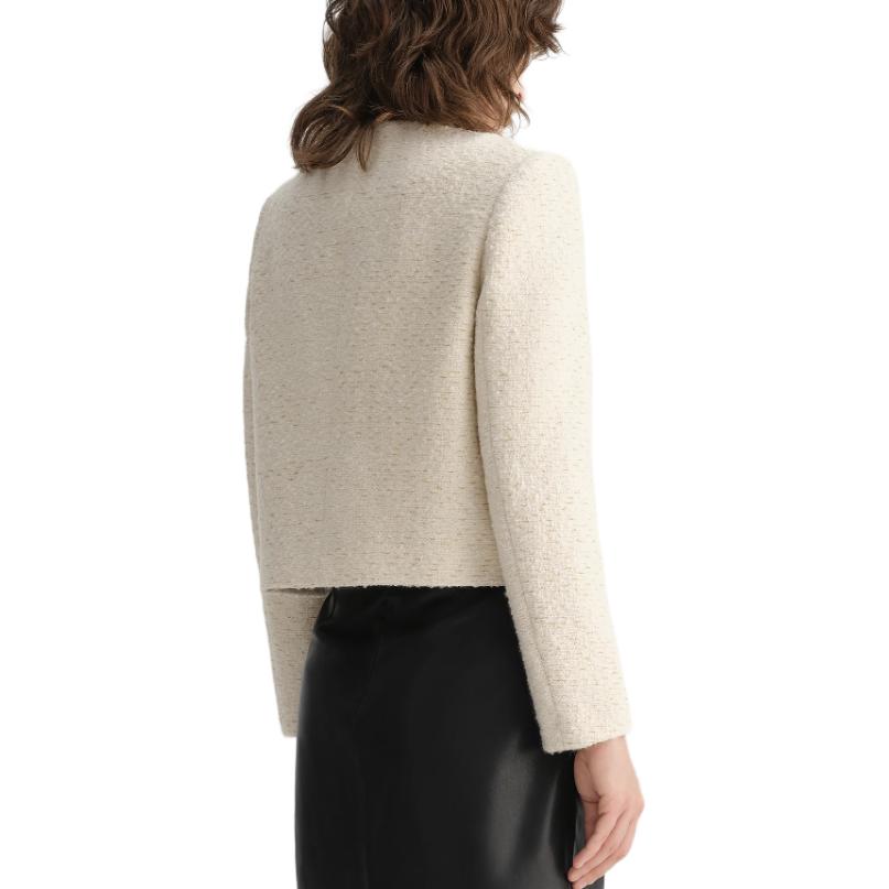 Details for (Women) KARL LAGERFELD  Beige Double-Breasted Long Sleeve Jacket Coat E37W1547