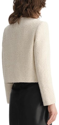 (Women) KARL LAGERFELD Beige Double-Breasted Long Sleeve Jacket Coat E37W1547 Details for (Women) KARL LAGERFELD Beige Double-Breasted Long Sleeve Jacket Coat E37W1547