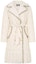 Order (Women) KARL LAGERFELD Beige Down Coat with Contrast Trim and Double-Breasted Design E37W1582