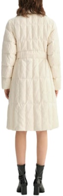 (Women) KARL LAGERFELD Beige Down Coat with Contrast Trim and Double-Breasted Design E37W1582 Shop (Women) KARL LAGERFELD Beige Down Coat with Contrast Trim and Double-Breasted Design E37W1582