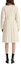 Shop (Women) KARL LAGERFELD Beige Down Coat with Contrast Trim and Double-Breasted Design E37W1582