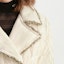 Sizing (Women) KARL LAGERFELD Beige Down Coat with Contrast Trim and Double-Breasted Design E37W1582