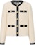 Buy (Women) KARL LAGERFELD Beige Patchwork Long Sleeve Button-Up Jacket E37W1560