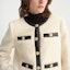 Details for (Women) KARL LAGERFELD Beige Patchwork Long Sleeve Button-Up Jacket E37W1560