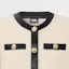 Sizing (Women) KARL LAGERFELD Beige Patchwork Long Sleeve Button-Up Jacket E37W1560