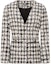 Order (Women) KARL LAGERFELD Black & White Plaid Tweed V-Neck Jacket. E37W1541-191985