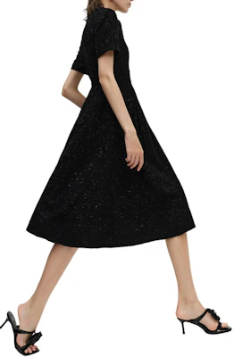 (W) KARL LAGERFELD Gaun Hitam A-Line dengan Sabuk Lengan Pendek 241L1312 Details for (W) KARL LAGERFELD Gaun Hitam A-Line dengan Sabuk Lengan Pendek 241L1312