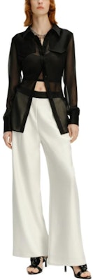 (Women) KARL LAGERFELD Black Business Casual Long Sleeve Button-Up Shirt 241L1647 Lookbook (Women) KARL LAGERFELD Black Business Casual Long Sleeve Button-Up Shirt 241L1647