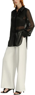 (Women) KARL LAGERFELD Black Business Casual Long Sleeve Button-Up Shirt 241L1647 Purchase (Women) KARL LAGERFELD Black Business Casual Long Sleeve Button-Up Shirt 241L1647