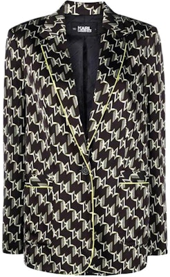 (Women) KARL LAGERFELD Black Colorblock Logo Print Long Sleeve Blazer Jacket. 225W1406P91 Buy (Women) KARL LAGERFELD Black Colorblock Logo Print Long Sleeve Blazer Jacket. 225W1406P91