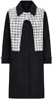(Women) KARL LAGERFELD Black Colorblock Long Sleeve Single-Breasted Coat E37W1502 (Women) KARL LAGERFELD Black Colorblock Long Sleeve Single-Breasted Coat E37W1502