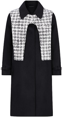 (Women) KARL LAGERFELD Black Colorblock Long Sleeve Single-Breasted Coat E37W1502 Order (Women) KARL LAGERFELD Black Colorblock Long Sleeve Single-Breasted Coat E37W1502