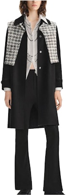 (Women) KARL LAGERFELD Black Colorblock Long Sleeve Single-Breasted Coat E37W1502 Lookbook (Women) KARL LAGERFELD Black Colorblock Long Sleeve Single-Breasted Coat E37W1502
