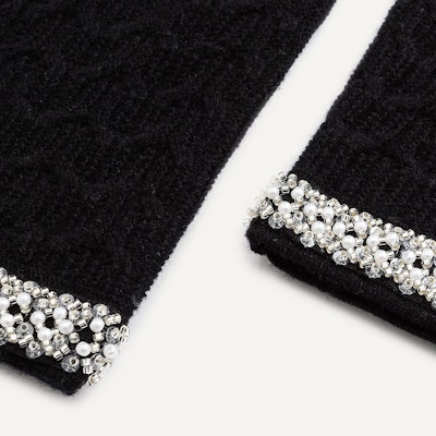 (Women) KARL LAGERFELD Black Colorblock Short Knit Cardigan Luxury Streetwear. 241E2064 Details for (Women) KARL LAGERFELD Black Colorblock Short Knit Cardigan Luxury Streetwear. 241E2064