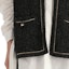 Cheap (Women) KARL LAGERFELD Black Colorblock Striped Button-Down Vest 236L2035