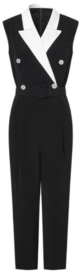 women-karl-lagerfeld-black-contrast-double-breasted-straight-jumpsuit-221-l1325