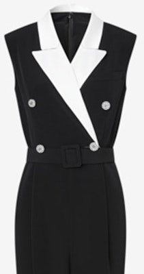 (W) KARL LAGERFELD Jumpsuit Hitam Double-Breasted Bergaya Moden. 221L1325 Details for (W) KARL LAGERFELD Jumpsuit Hitam Double-Breasted Bergaya Moden. 221L1325