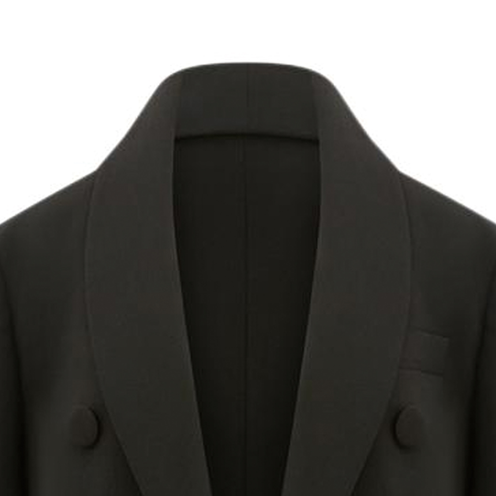 Details for (Women) KARL LAGERFELD  Black Double-Breasted Short Blazer with Notched Lapel 231L1435
