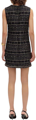 (Women) KARL LAGERFELD Black Gold Tweed Sleeveless Mini Dress SS24 E41W1315 Shop (Women) KARL LAGERFELD Black Gold Tweed Sleeveless Mini Dress SS24 E41W1315
