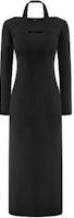 (Women) KARL LAGERFELD Black Halterneck Midi Knit Long Sleeve Dress SS24 241L1330 (Women) KARL LAGERFELD Black Halterneck Midi Knit Long Sleeve Dress SS24 241L1330