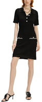 (Women) KARL LAGERFELD Black Knit Short Sleeve V-Neck Crystal Dress. 241L1327 (Women) KARL LAGERFELD Black Knit Short Sleeve V-Neck Crystal Dress. 241L1327