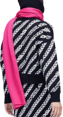 (Women) KARL LAGERFELD Black Knit Sweater with Letter Collar Design. 226L2057 Shop (Women) KARL LAGERFELD Black Knit Sweater with Letter Collar Design. 226L2057