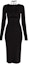 Buy (Women) KARL LAGERFELD Black Long-Sleeve Midi Dress 235W1312999