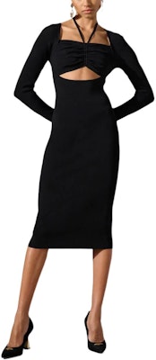 (Women) KARL LAGERFELD Black Long-Sleeve Midi Dress 235W1312999 Lookbook (Women) KARL LAGERFELD Black Long-Sleeve Midi Dress 235W1312999