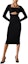 Lookbook (Women) KARL LAGERFELD Black Long-Sleeve Midi Dress 235W1312999