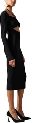 (Women) KARL LAGERFELD Black Long-Sleeve Midi Dress 235W1312999 Purchase (Women) KARL LAGERFELD Black Long-Sleeve Midi Dress 235W1312999