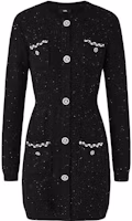 (Women) KARL LAGERFELD Black Long Sleeve Casual Dress with Button Detail. 221L2051 (Women) KARL LAGERFELD Black Long Sleeve Casual Dress with Button Detail. 221L2051