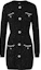 Order (Women) KARL LAGERFELD Black Long Sleeve Casual Dress with Button Detail. 221L2051