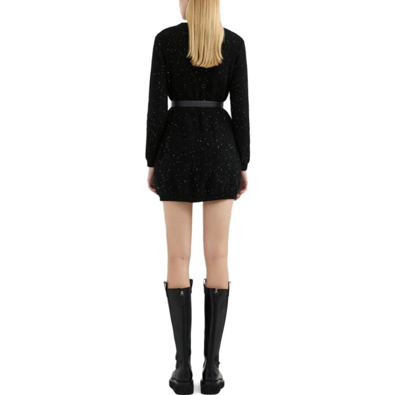 (Women) KARL LAGERFELD  Black Long Sleeve Casual Dress with Button Detail. 221L2051 圖 6