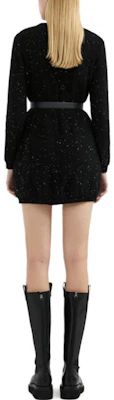 (Women) KARL LAGERFELD Black Long Sleeve Casual Dress with Button Detail. 221L2051 Details for (Women) KARL LAGERFELD Black Long Sleeve Casual Dress with Button Detail. 221L2051