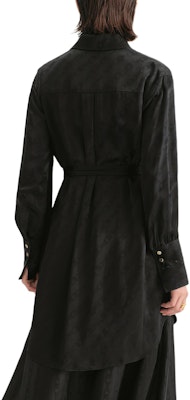 (Women) KARL LAGERFELD Black Midi Belted Long-Sleeve Shirt Dress 236L1351 Shop (Women) KARL LAGERFELD Black Midi Belted Long-Sleeve Shirt Dress 236L1351