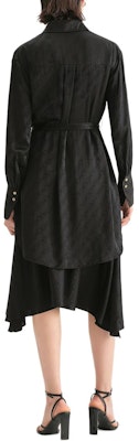 (Women) KARL LAGERFELD Black Midi Belted Long-Sleeve Shirt Dress 236L1351 Details for (Women) KARL LAGERFELD Black Midi Belted Long-Sleeve Shirt Dress 236L1351