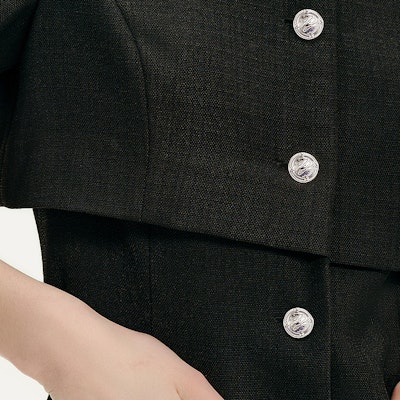 (Women) KARL LAGERFELD Black Midi Button-Up Short Sleeve Dress E41W1397 Sizing (Women) KARL LAGERFELD Black Midi Button-Up Short Sleeve Dress E41W1397