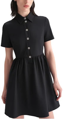 (W) KARL LAGERFELD Vestido Negro Midi Cuadrado Manga Corta SS24 Casual E32L1325-201413 Lookbook (W) KARL LAGERFELD Vestido Negro Midi Cuadrado Manga Corta SS24 Casual E32L1325-201413
