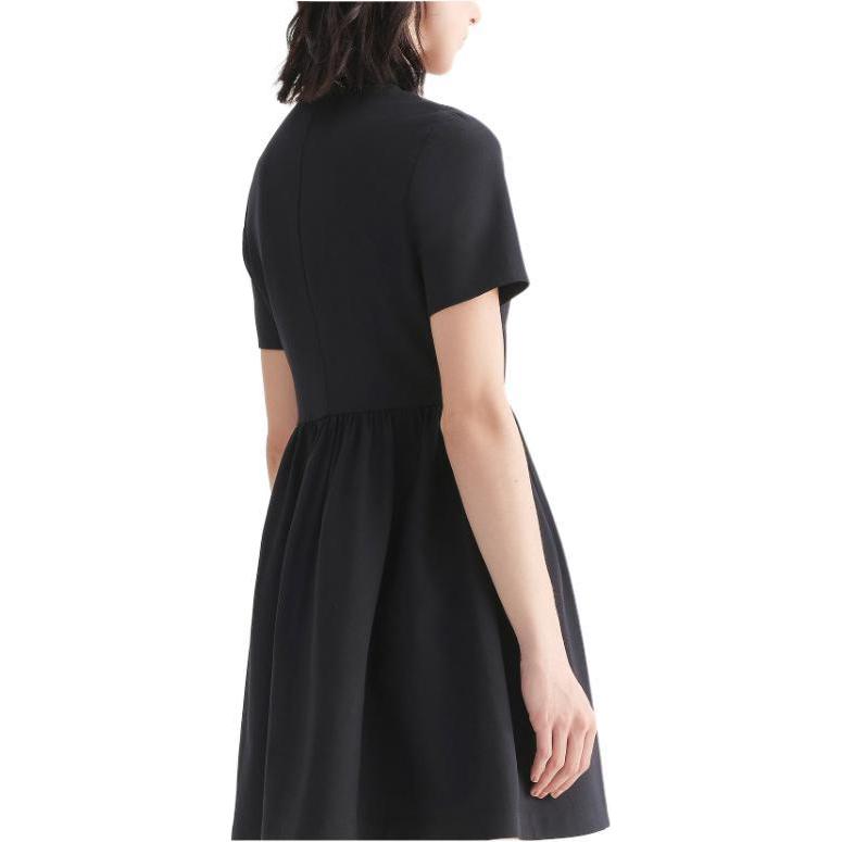 Details for (W) KARL LAGERFELD Vestido Negro Midi Cuadrado Manga Corta SS24 Casual E32L1325-201413