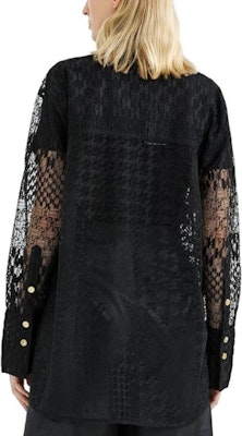 (Women) KARL LAGERFELD Black Patchwork Lace Long Sleeve Shirt 221L1610 Shop (Women) KARL LAGERFELD Black Patchwork Lace Long Sleeve Shirt 221L1610