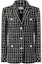 Buy (W) 칼 라거펠트 블랙 체크 싱글브레스티드 롱슬리브 블레이저 236L1437