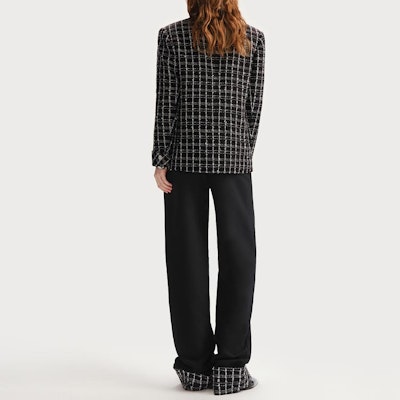 (W) 칼 라거펠트 블랙 체크 싱글브레스티드 롱슬리브 블레이저 236L1437 Purchase (W) 칼 라거펠트 블랙 체크 싱글브레스티드 롱슬리브 블레이저 236L1437