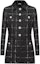 Buy (Women) Karl Lagerfeld Black Plaid Tweed Single-Breasted Long-Sleeve Jacket E36W1534