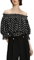 (Women) KARL LAGERFELD Black Polka Dot Off-Shoulder Blouse - Casual Chic Top 241L1629 (Women) KARL LAGERFELD Black Polka Dot Off-Shoulder Blouse - Casual Chic Top 241L1629