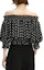 Lookbook (Women) KARL LAGERFELD Black Polka Dot Off-Shoulder Blouse - Casual Chic Top 241L1629