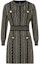 Order (Women) Karl Lagerfeld Black Quilted Crew Neck Button Long Sleeve Dress E37W1322