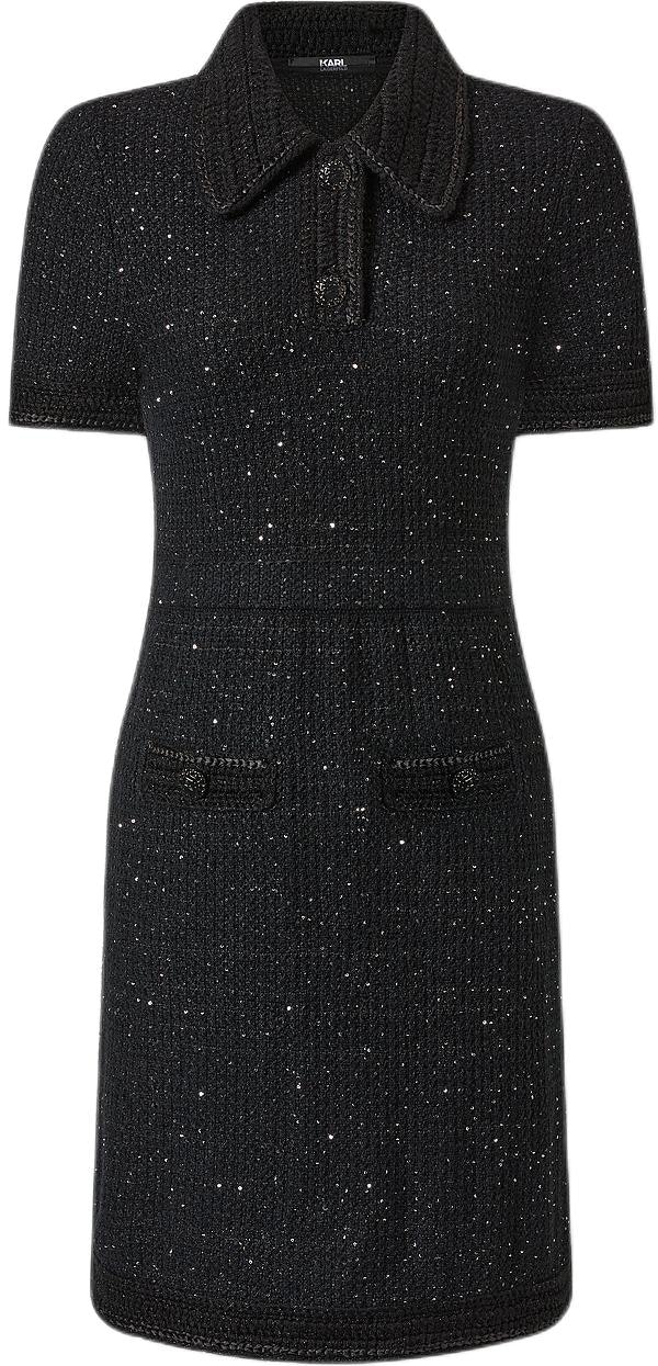 women-karl-lagerfeld-black-short-sleeve-knit-mini-dress-with-buttons-236-l1330