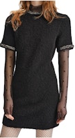 (Women) KARL LAGERFELD Black Short Sleeve Mini Dress 236L1334 (Women) KARL LAGERFELD Black Short Sleeve Mini Dress 236L1334