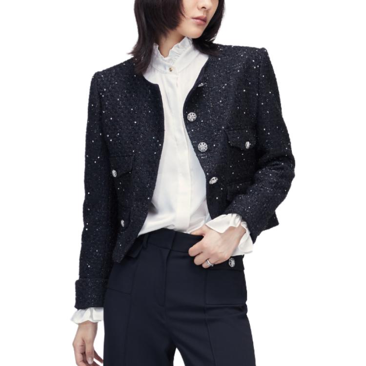 Lookbook (W) カールラガーフェルド ブラック シングルブレスト カジュアル ショートジャケット 226L1451